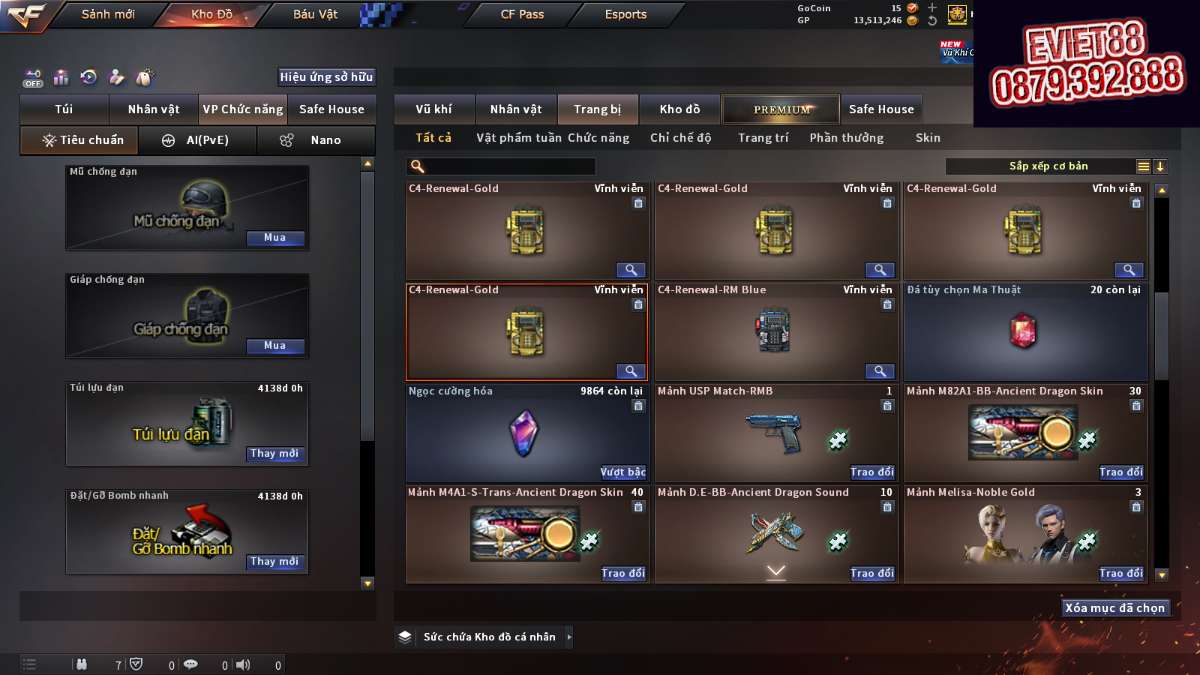 shop acc cf uy tin gia re